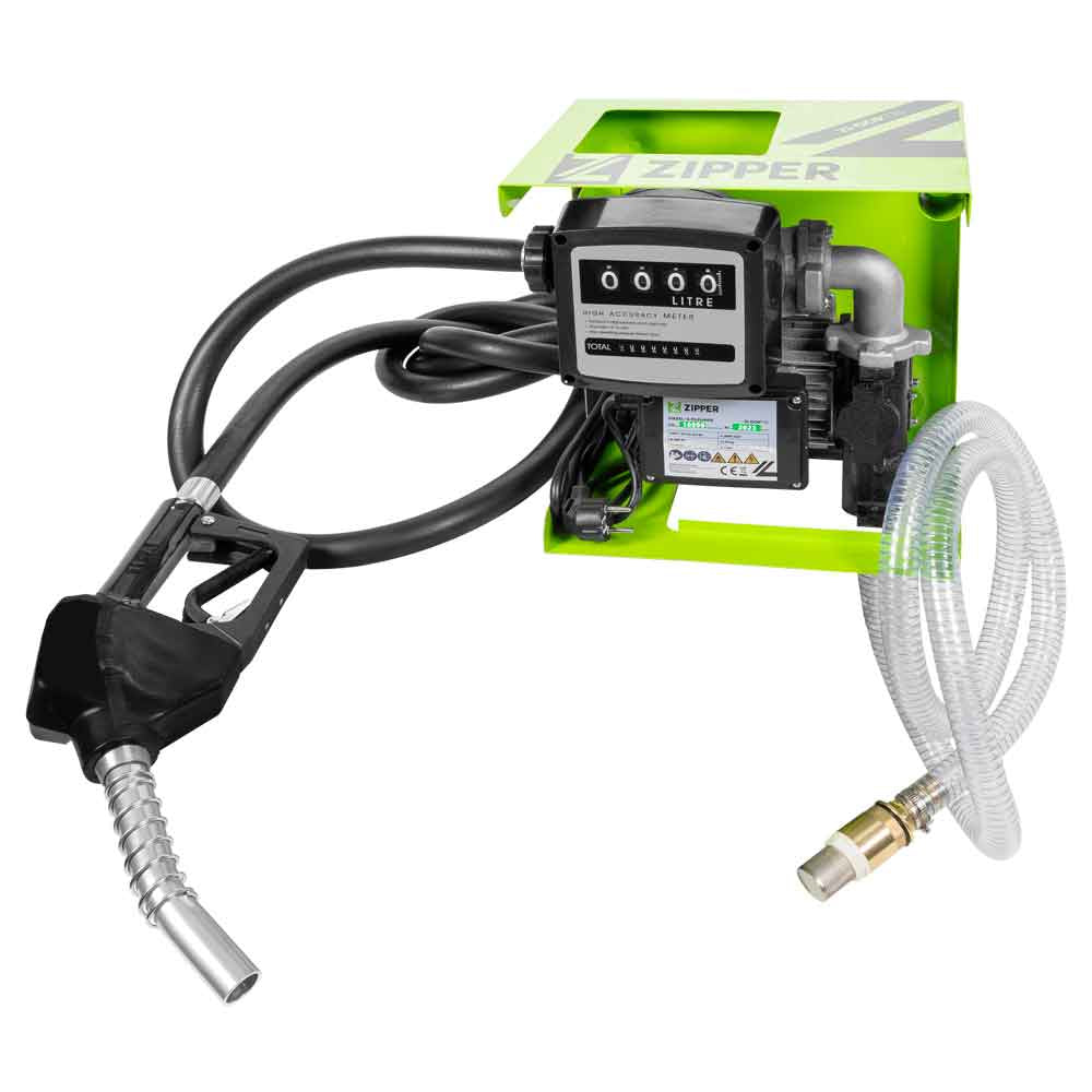Zipper ZI-DOP720 - Pompa travaso diesel gasolio e olio con contalitri e pistola 550w 