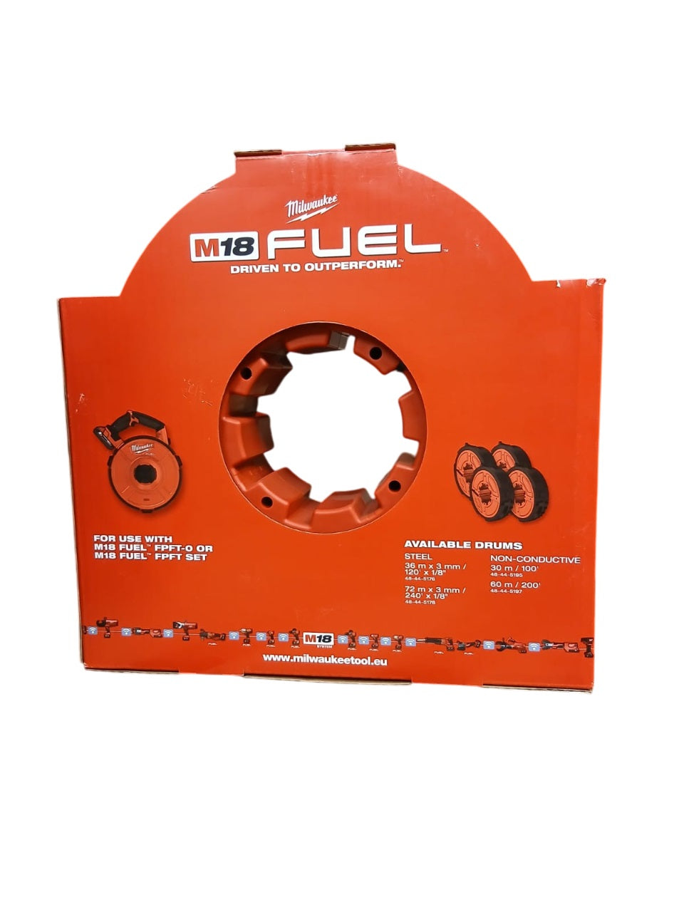 Milwaukee 48445195 - Tamburo con cavo non conduttivo per M18 FPFT, 30 m x 6 mm