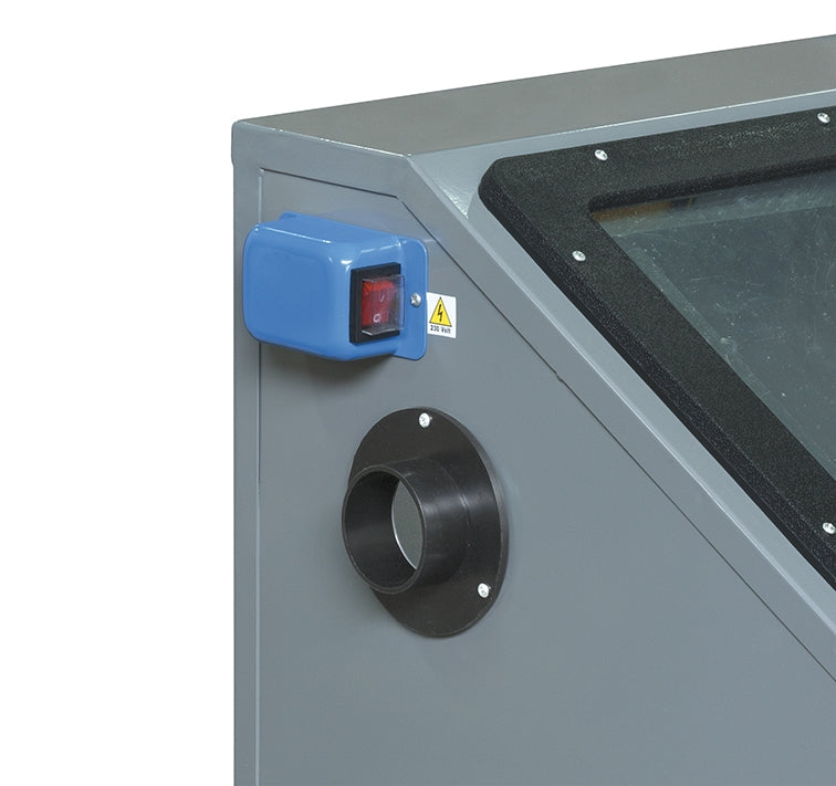 Fervi 0487 - Sabbiatrice da banco a cabina completa di pistola e guanti