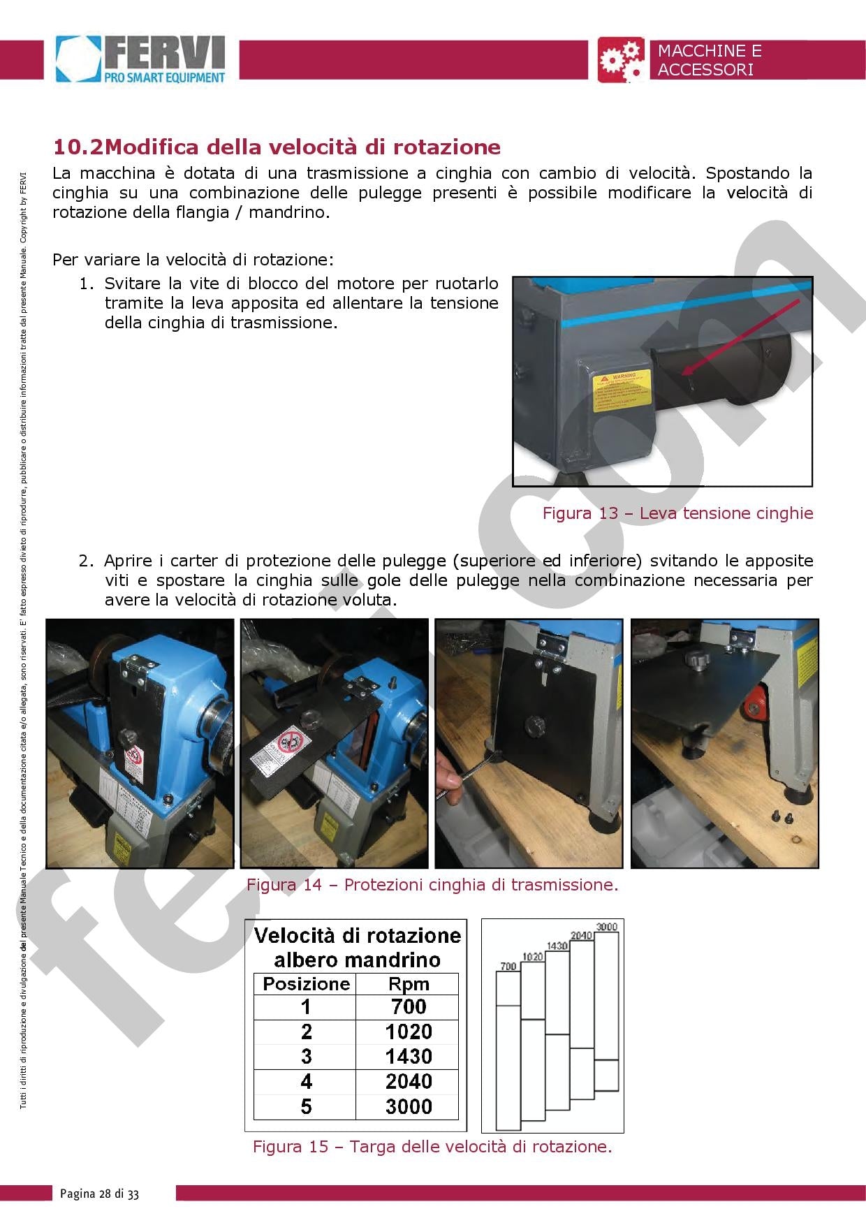 TORNIO PER LEGNO ELETTRICO DA BANCO FERVI 0497/250 457MM 370W