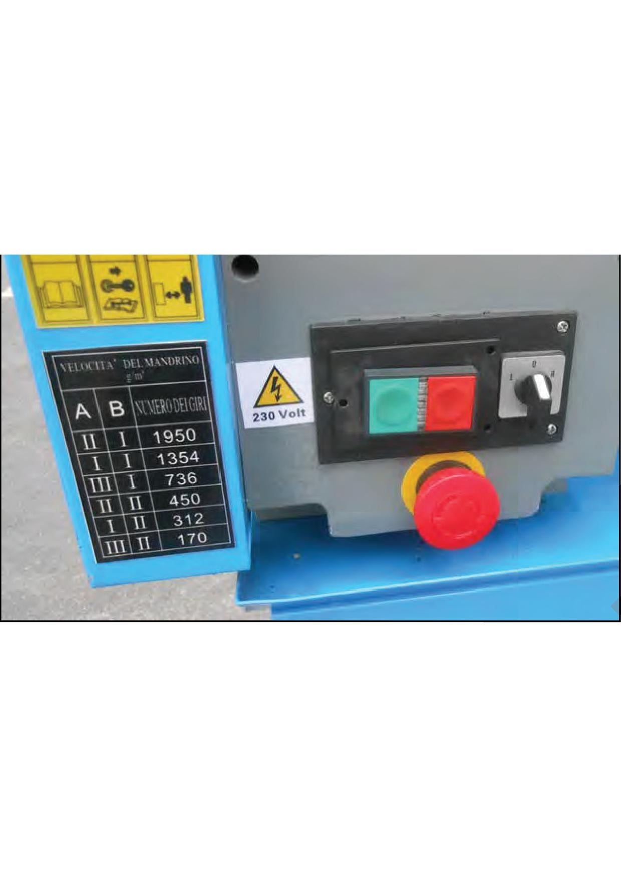 Fervi 0708 - TORNIO PARALLELO PER METALLO con cambio velocità