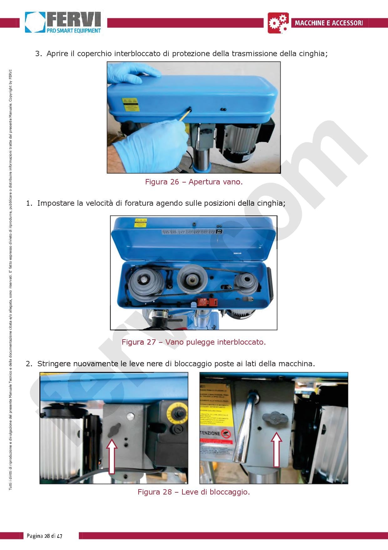 Fervi 0750 - Trapano da banco con trasmissione a cinghia