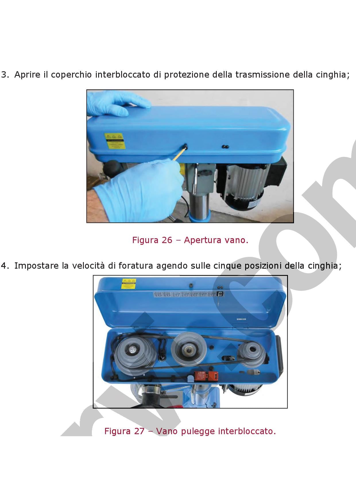 Fervi 0752 Trapano a colonna con trasmissione a cinghia