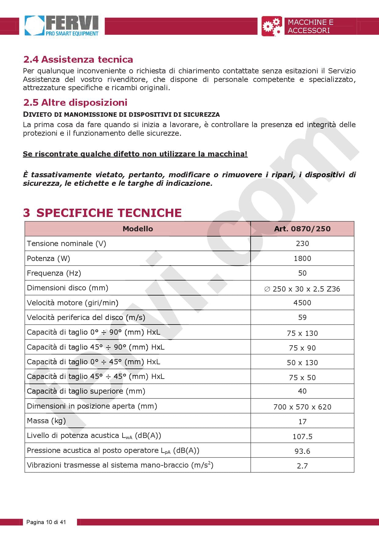 Fervi 0870/250