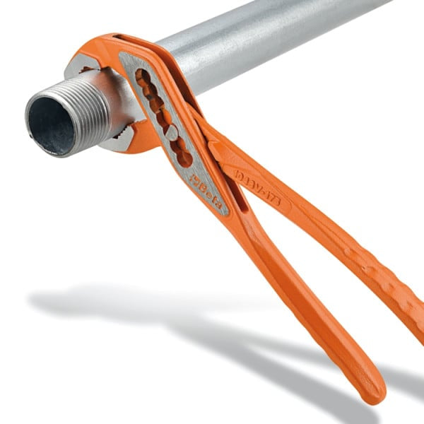 Beta 1048VN - Pinza Poligrip regolabile a cerniera chiusa, verniciata arancio