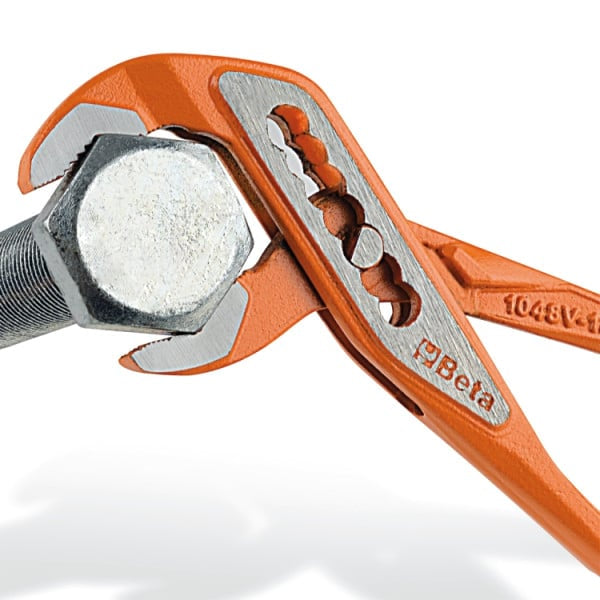 Beta 1048VN - Pinza Poligrip regolabile a cerniera chiusa, verniciata arancio
