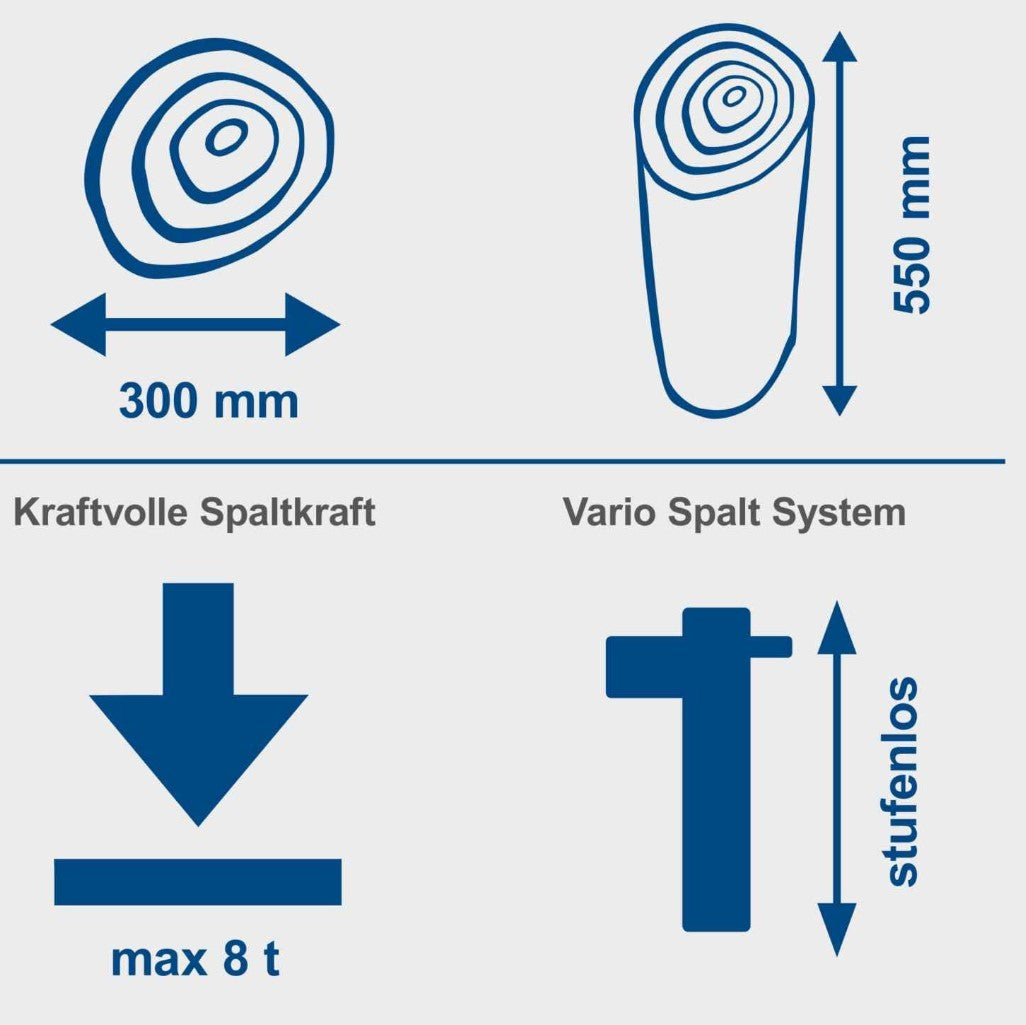 Scheppach hl810 Spaccalegna elettrico verticale 8 tonnellate 3000W 220V