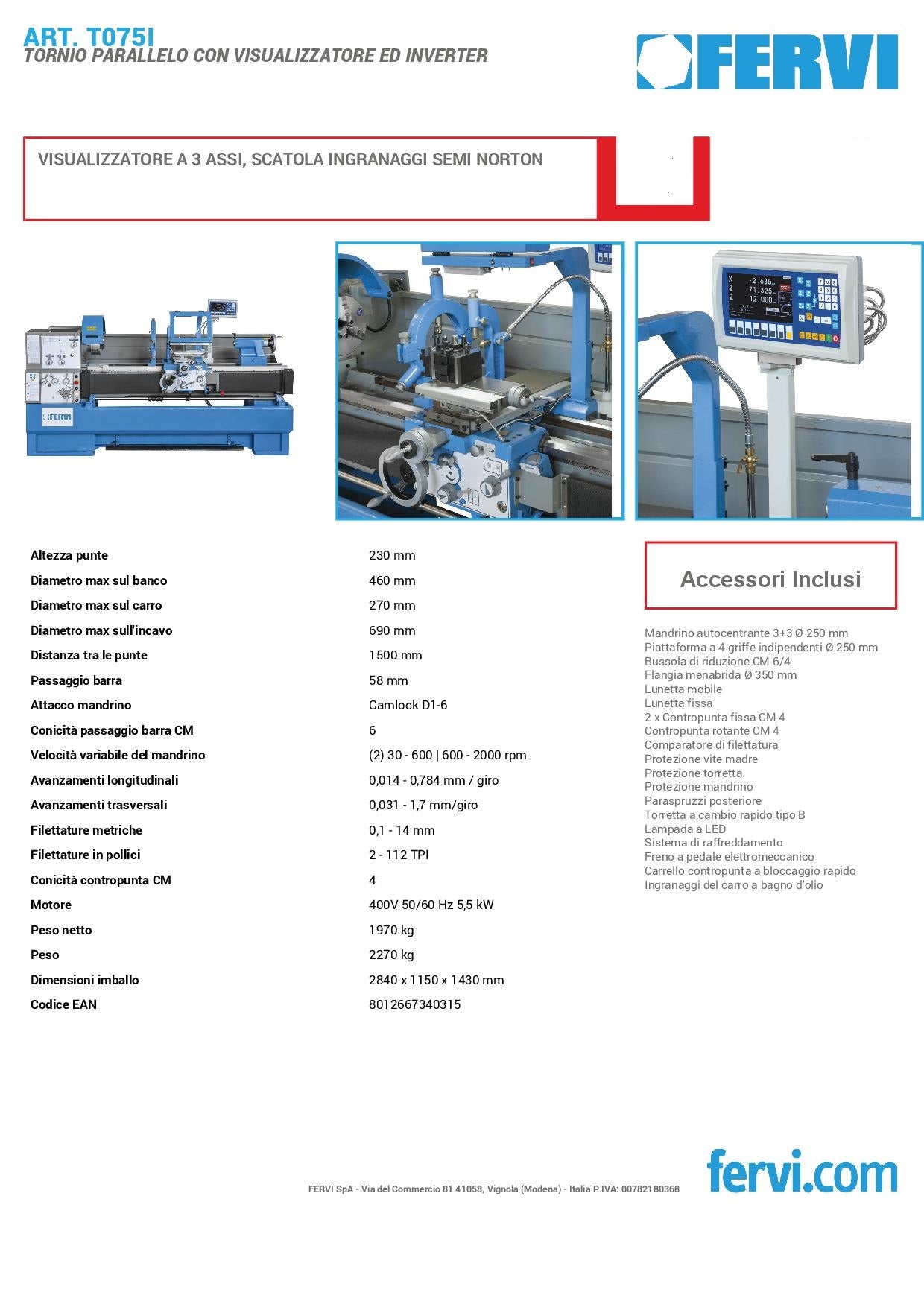 Fervi T075I