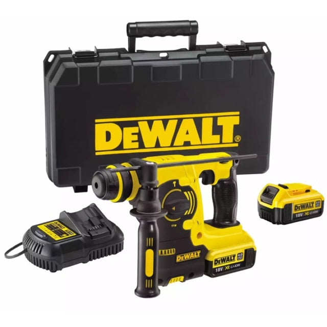 Kit Dewalt 18V - Trapano DCD796 - Smerigliatrice DCG412 - Tassellatore DCH253, 2 x 4Ah