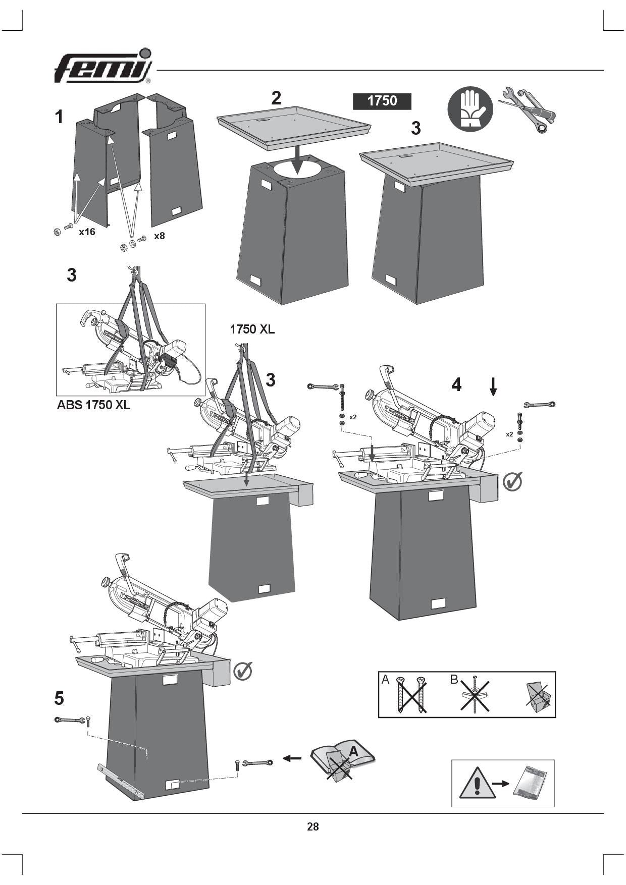 Segatrice a nastro Femi 1750 XL - monofase