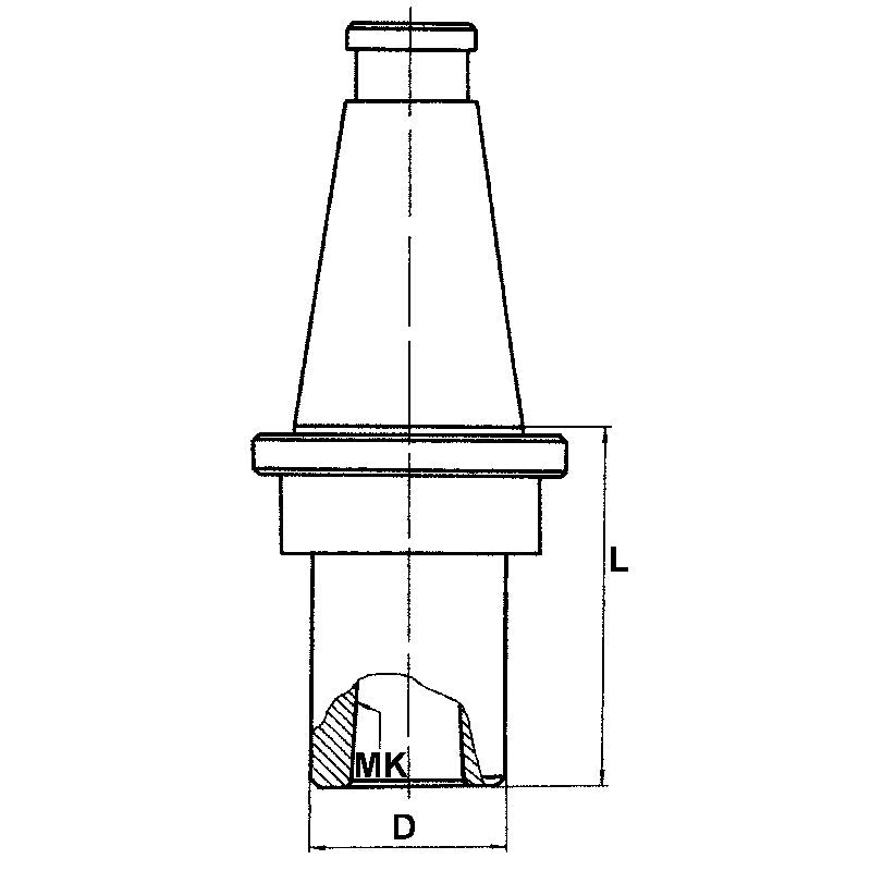 Fervi 2/4B40 - Mandrino porta frese a gambo conico