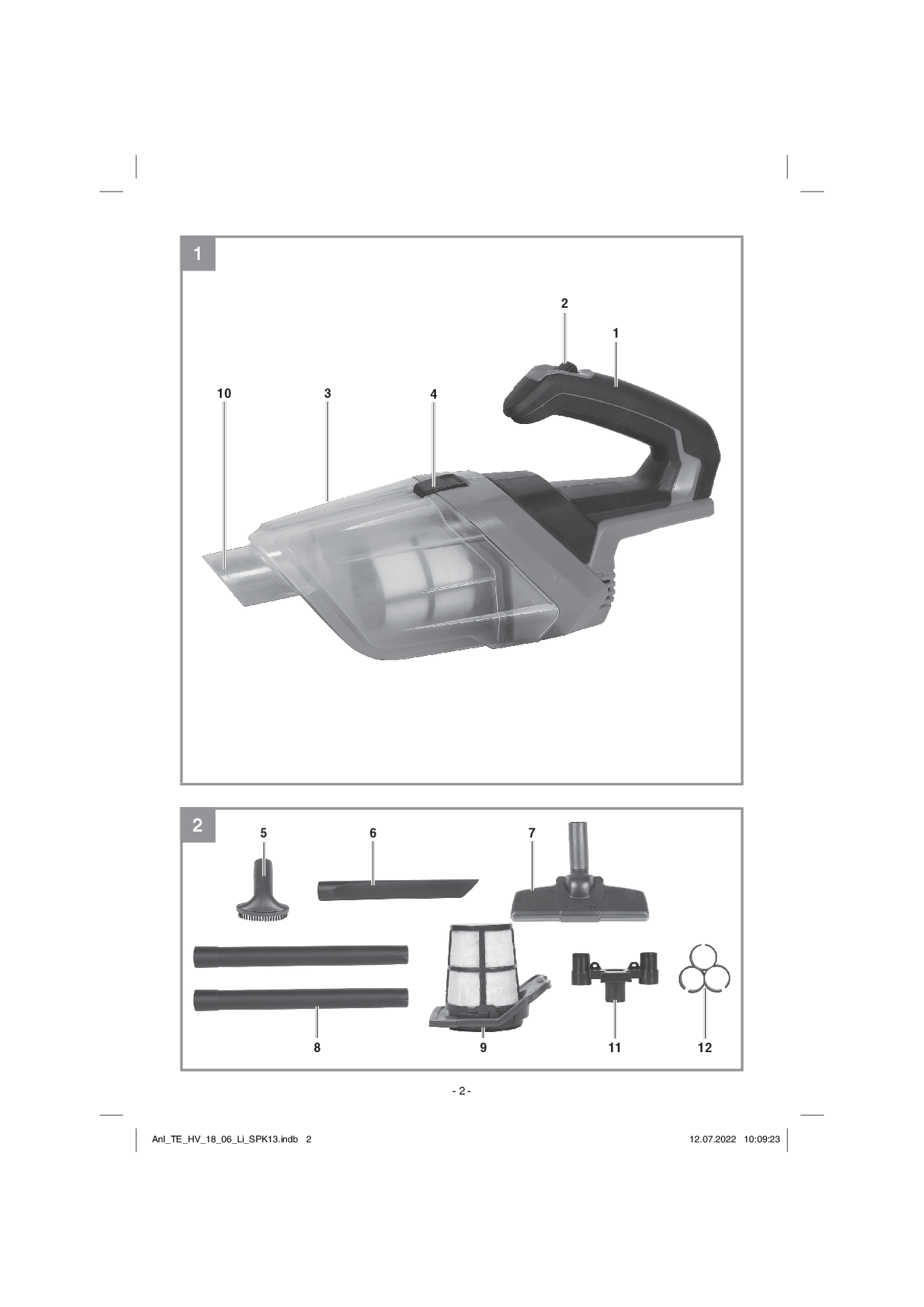 Einhell TE-HV 1806 Li - Solo Aspirapolvere manuale palmare a batteria , solo corpo