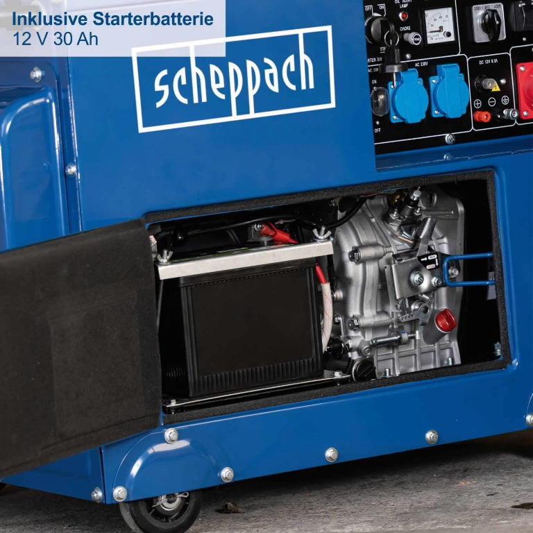 Scheppach SG5200D - Generatore di corrente diesel 5,0 Kw - monofase/trifase