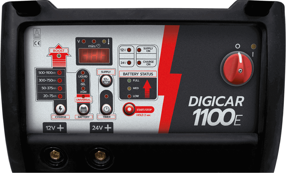 Helvi Explorer Digicar 1100E - Carica batterie avviatore professionale con tecnologia inverter