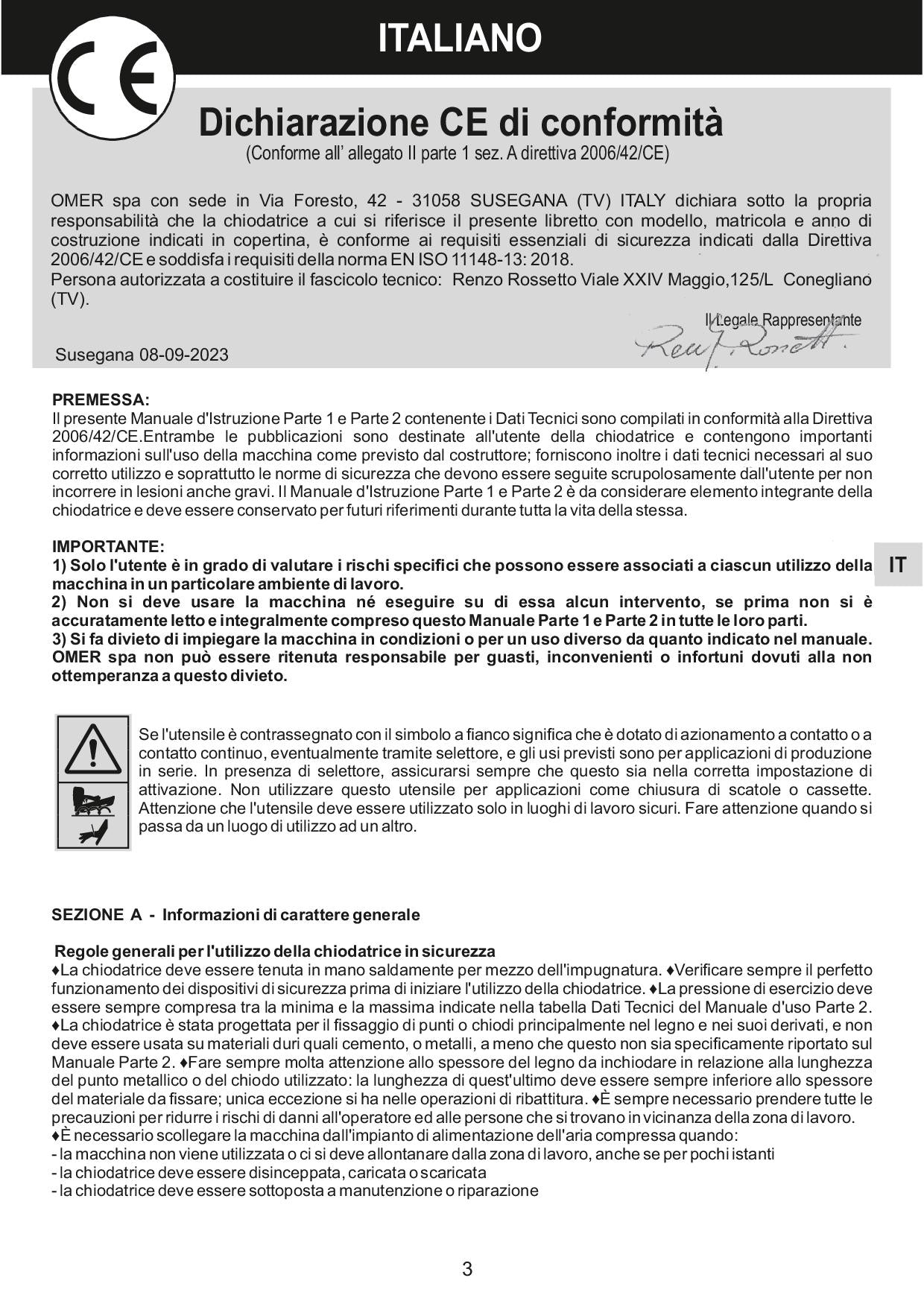 Graffettatrice pneumatica Omer 80.16
