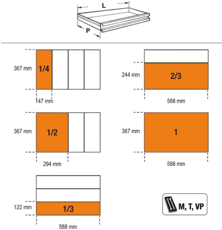 Beta C24S/7-O - Carrello porta attrezzi da officina con 7 cassetti