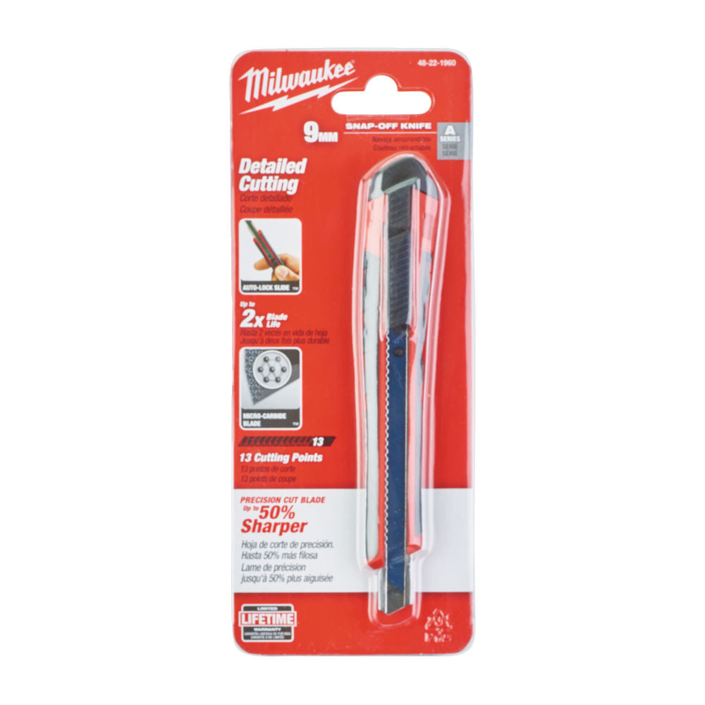 Milwaukee 48221960 - Taglierino / Cutter con lama da 9 mm