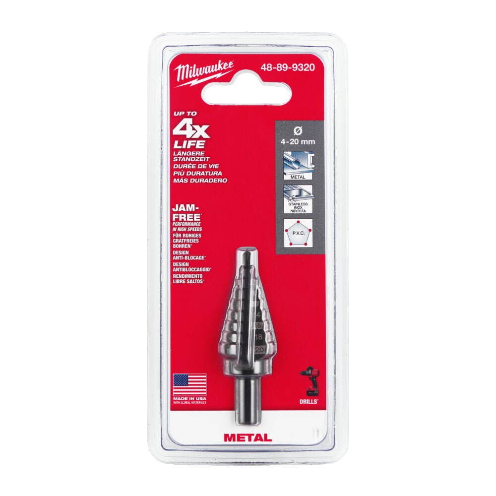 Milwaukee 48899320 - Fresa a gradino 4 - 20 MM