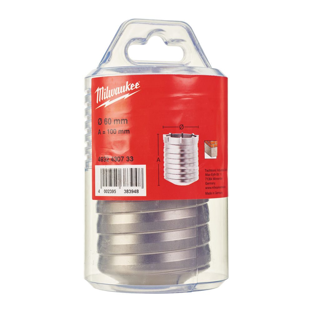 Milwaukee 4932430733 - Punta perforatrice carotatrice a corona in TCT- SDS-Max - 60 x 100