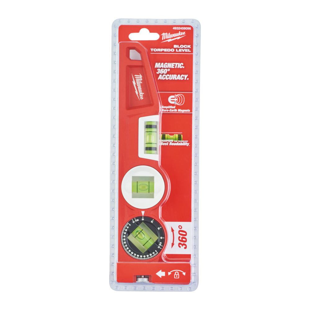 Milwaukee 4932459096 - Livella magnetica Torpedo con bolla girevole a 360 gradi