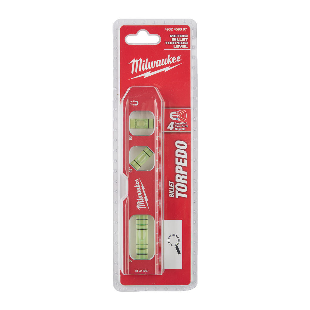 Milwaukee 4932459097 - Livella torpedo compatta magnetica - Lunghezza 17 cm