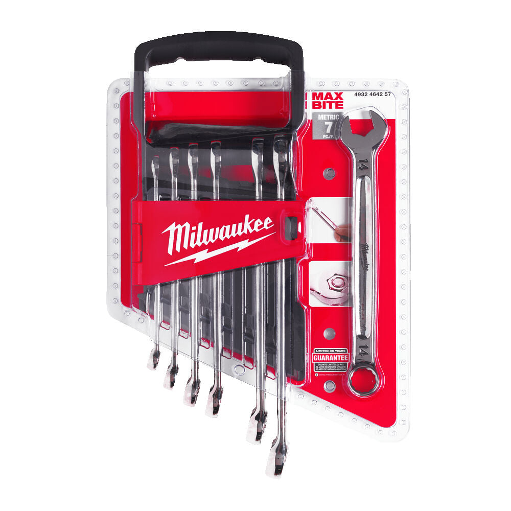 Milwaukee 4932478557 - Set metrico chiavi combinate MaxBite - 7 pezzi