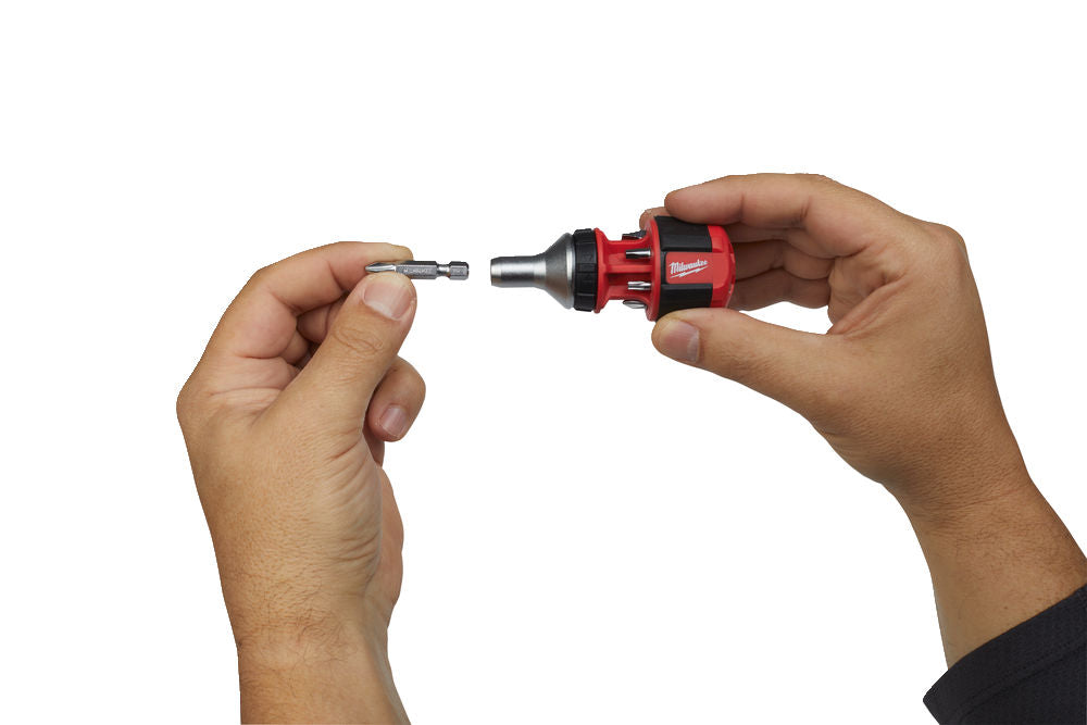 Milwaukee 4932471868 - Giravite compatto 8 in 1 con portainserti