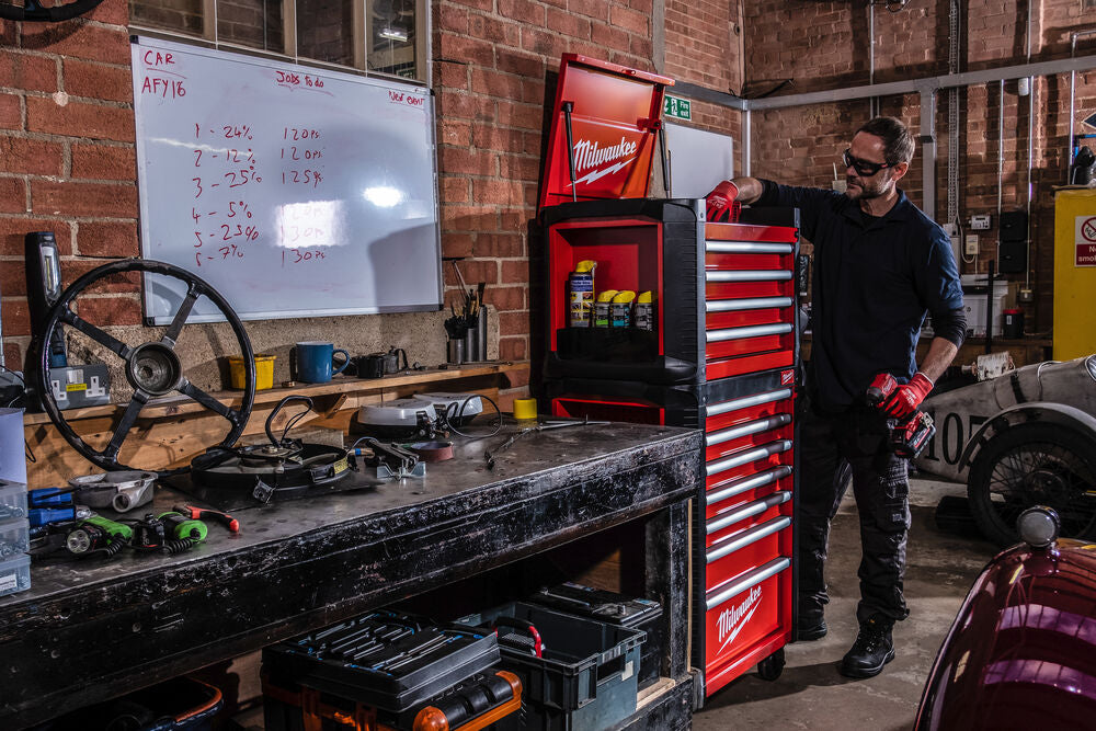 Milwaukee SRC30-1 - Carrello portautensili porta attrezzi a 7 cassetti completo 