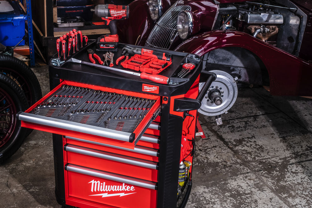 Milwaukee SRC30-1 - Carrello portautensili porta attrezzi a 7 cassetti completo 