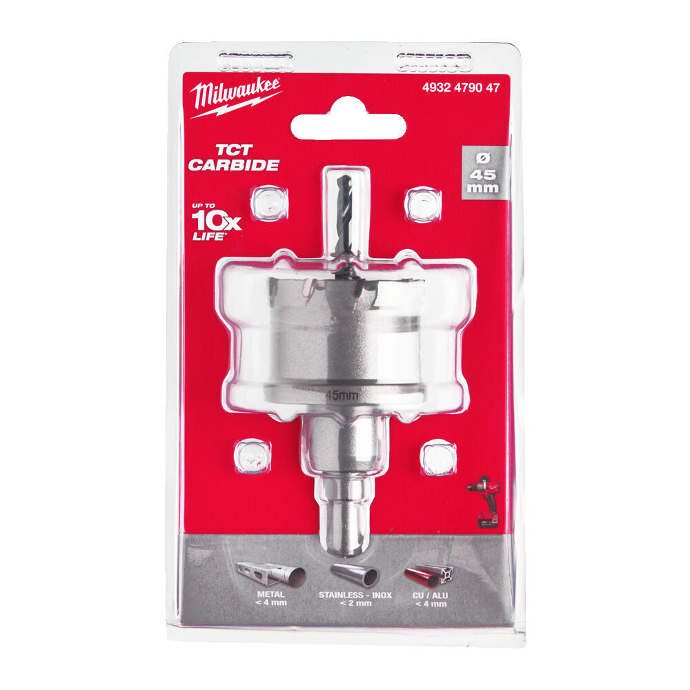 Milwaukee 4932479047  - Sega a tazza TCT per metallo -  45 mm 