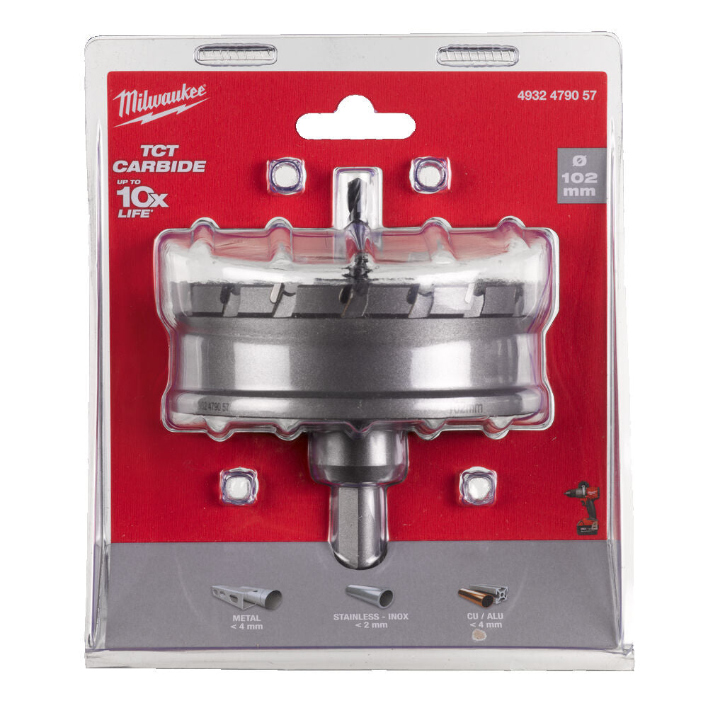 Milwaukee 4932479057 - Sega a tazza TCT per metallo - 102 mm