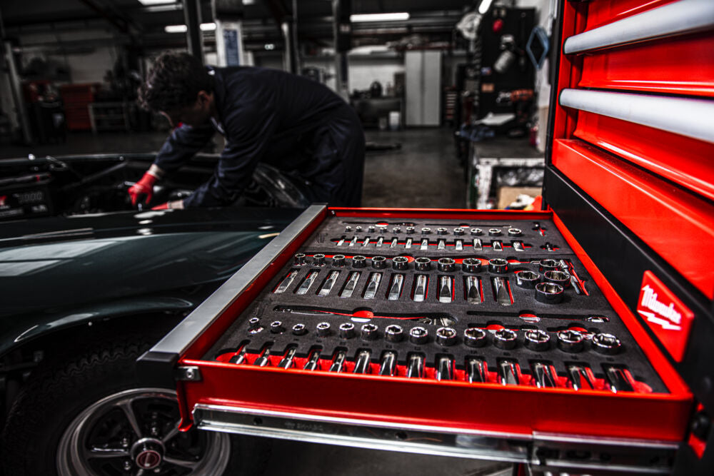 Milwaukee 4932479826 - Set cricchetto e bussola da 1/2" in termoformato morbido 