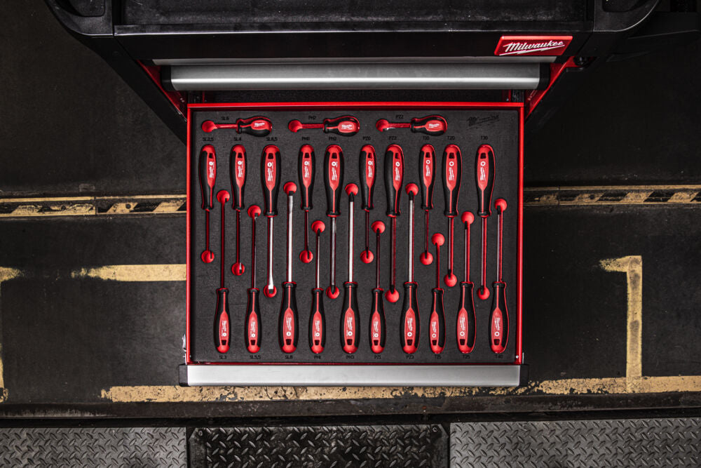 Milwaukee 4932479830 - Termoformato modulo morbido per cassettiere completo di giraviti 