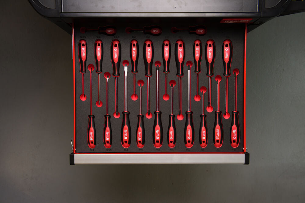 Milwaukee 4932479830 - Termoformato modulo morbido per cassettiere completo di giraviti 