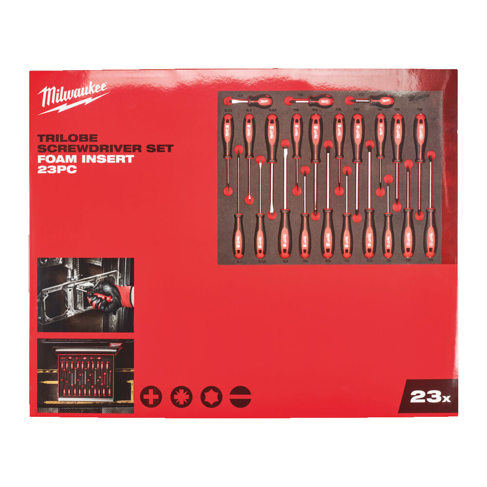 Milwaukee 4932479830 - Termoformato modulo morbido per cassettiere completo di giraviti 