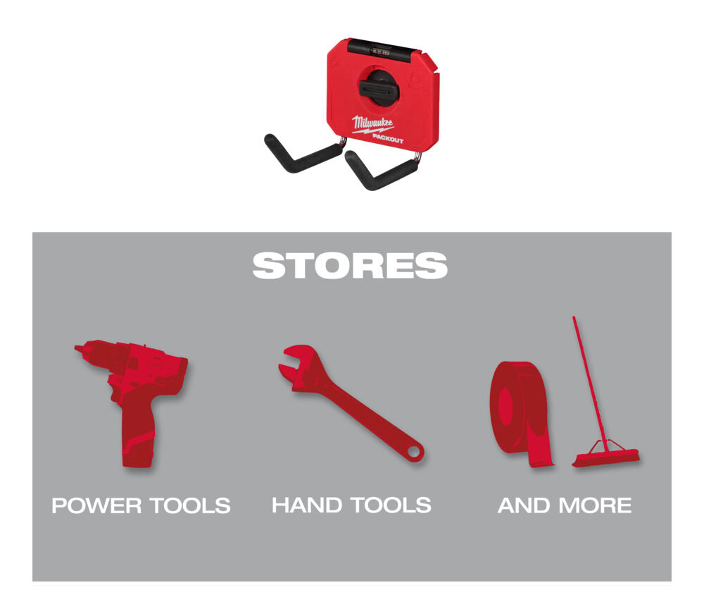 Milwaukee 4932480704 - Gancio dritto corto per sistema a parete Packout