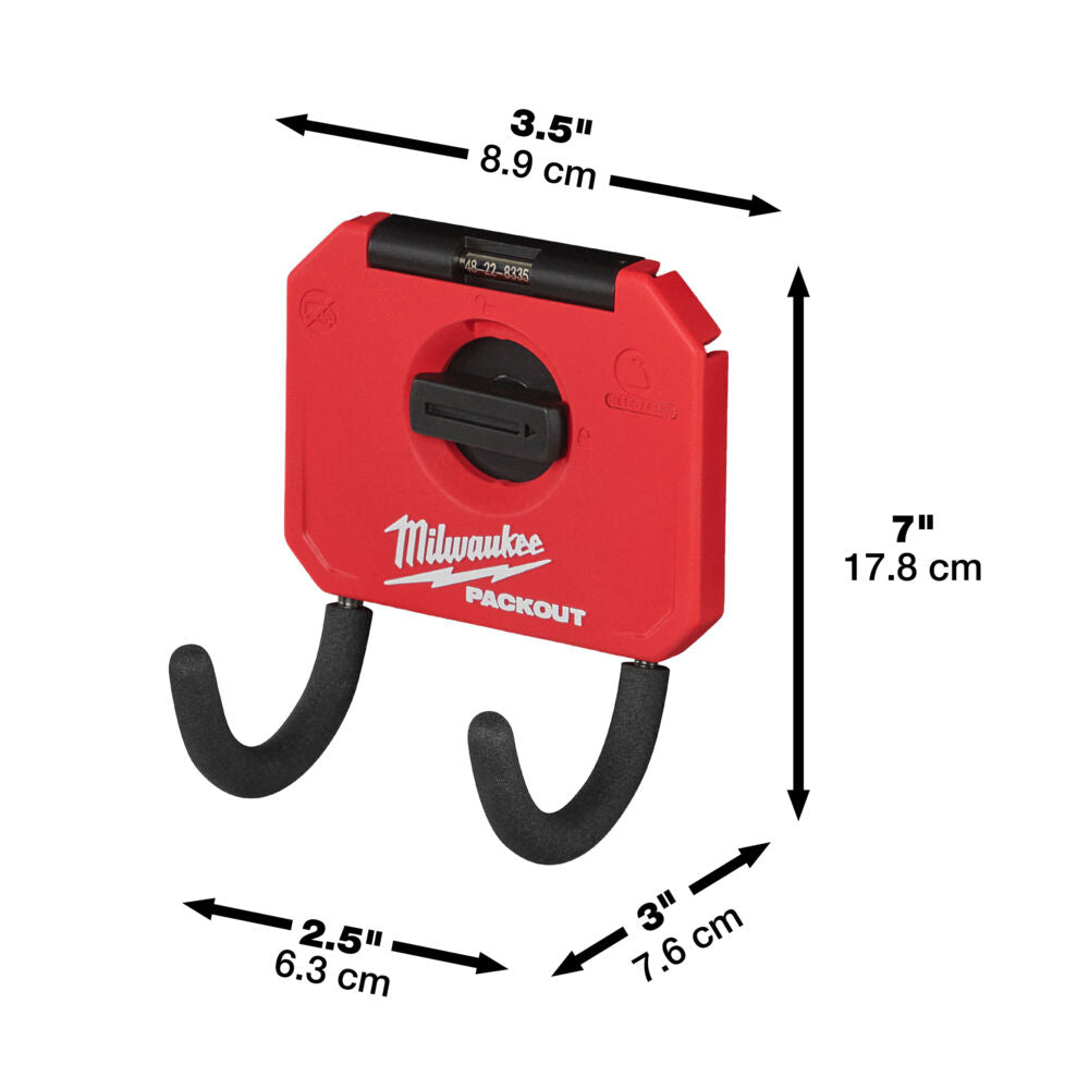 Milwaukee 4932480705 - Gancio curvo corto per sistema Packout 