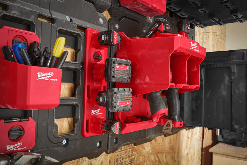 Milwaukee 4932480708 - Portabatterie M12 per sistema a parete Packout 