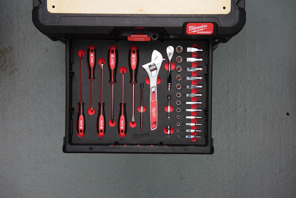 Milwaukee 4932480717 - Set di cricchetti e bussole da 1/4" - 35 pezzi