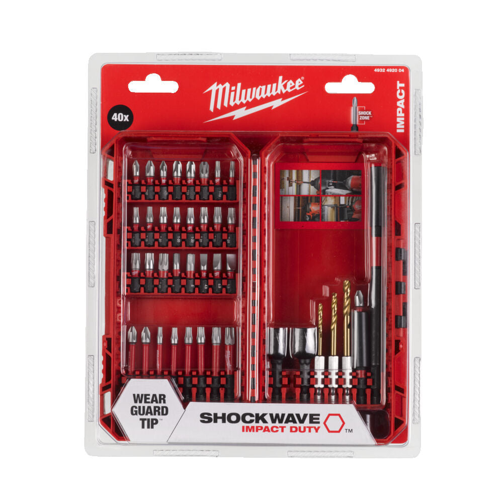 Milwaukee Shockwave set di inserti per avvitatura/foratura - 40 pezzi