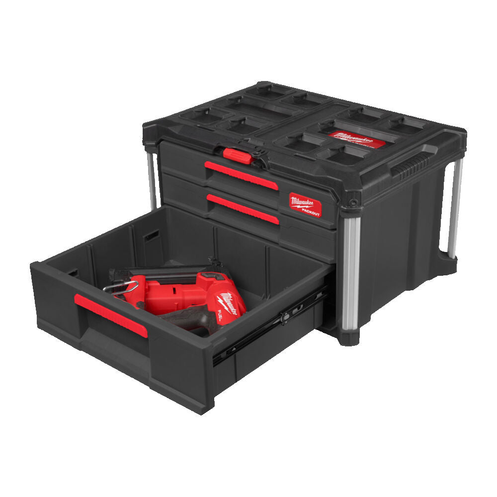 Milwaukee 4932493190 - Packout cassettiera portautensili con 2 + 1 cassetti 