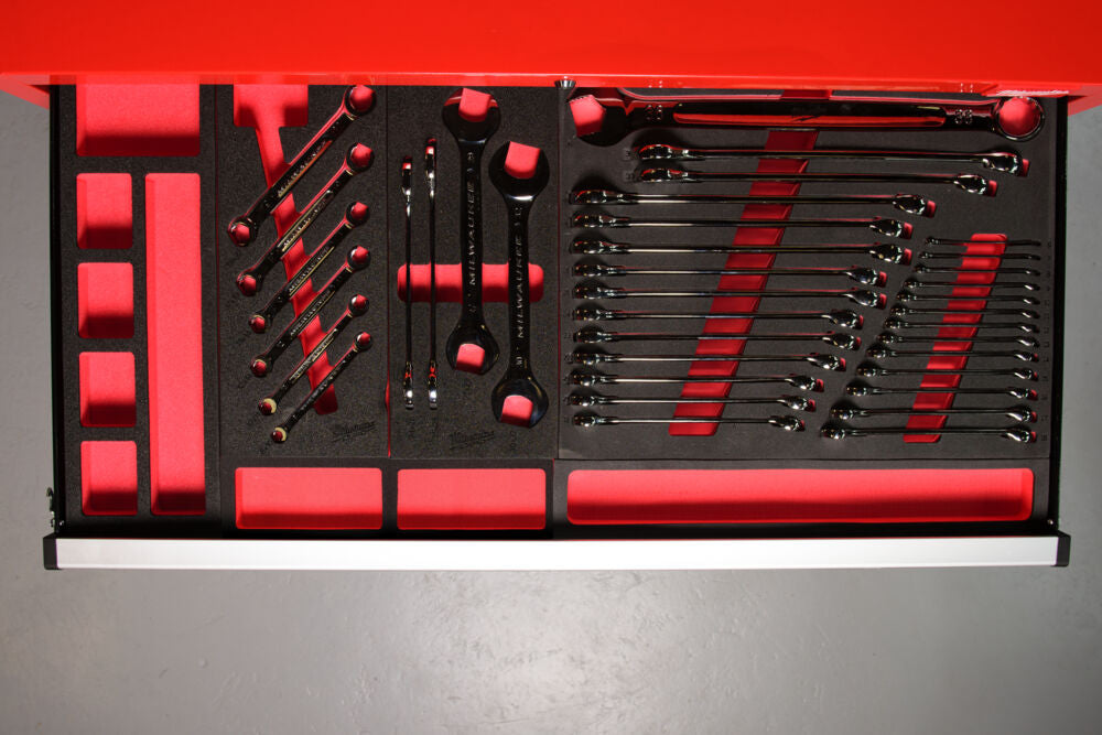 Milwaukee 4932493247 - Termoformato per cassettiere completo di set chiavi combinate