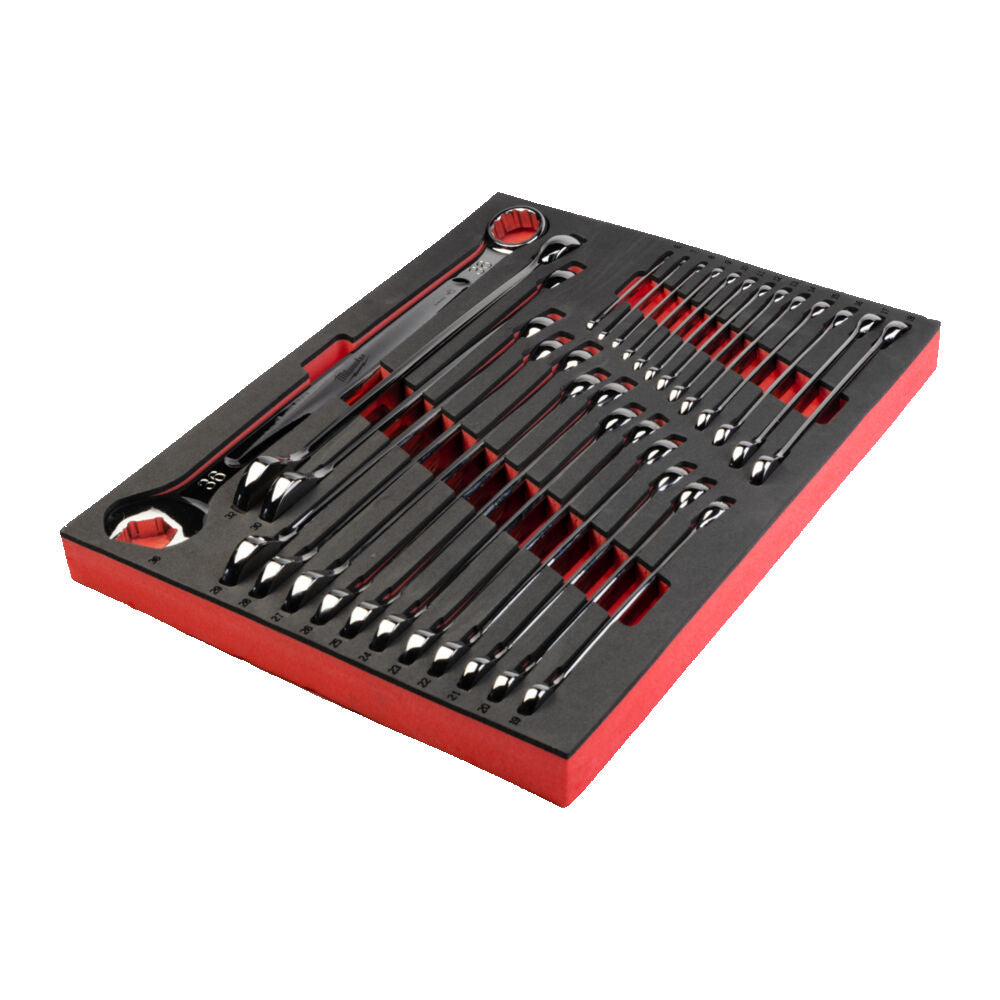 Milwaukee 4932493247 - Termoformato per cassettiere completo di set chiavi combinate