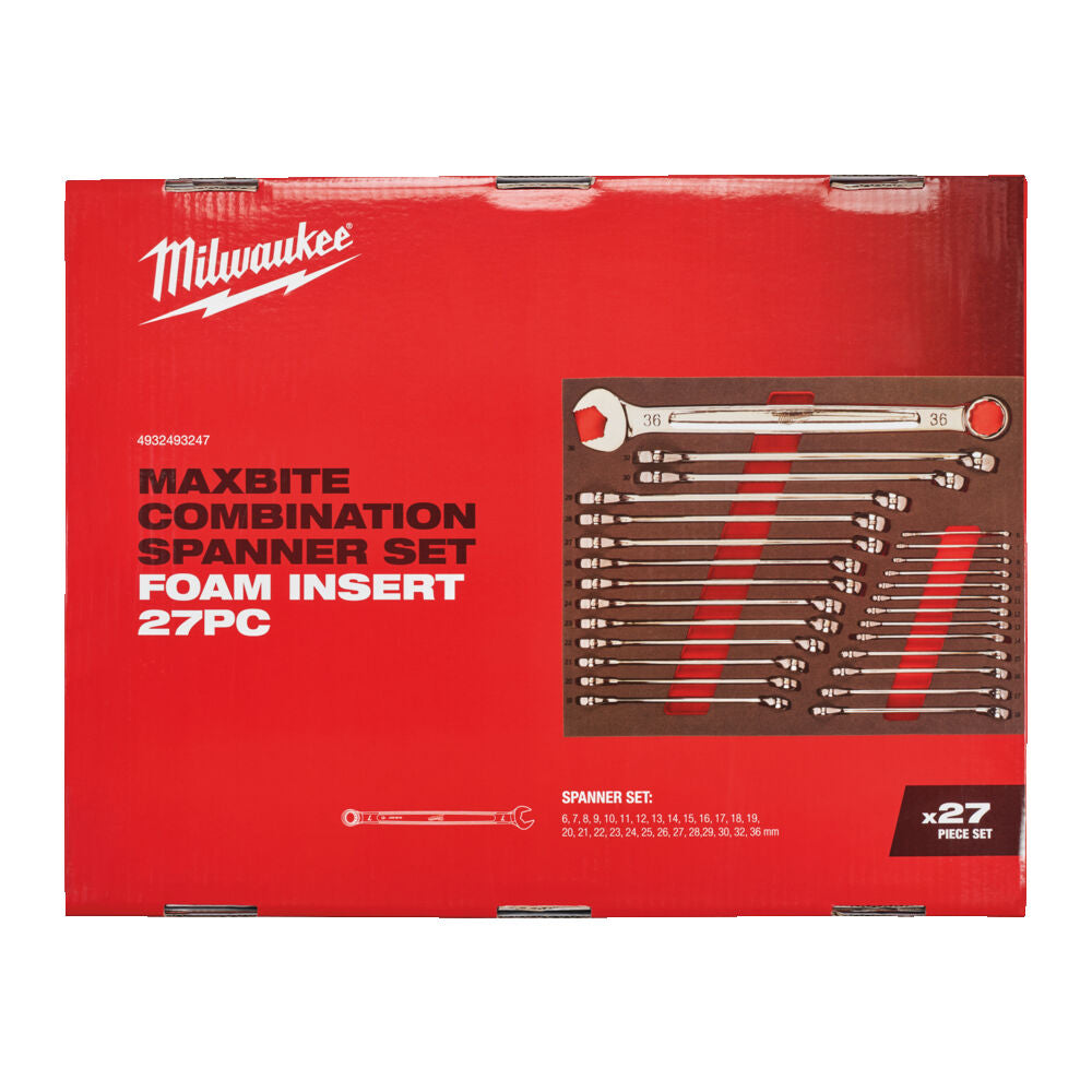 Milwaukee 4932493247 - Termoformato per cassettiere completo di set chiavi combinate