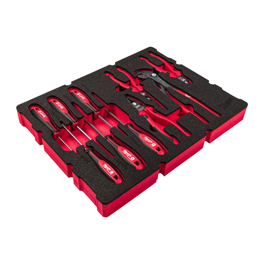 Milwaukee 4932493638 - Set giraviti e pinze in termoformato per cassettiere Packout