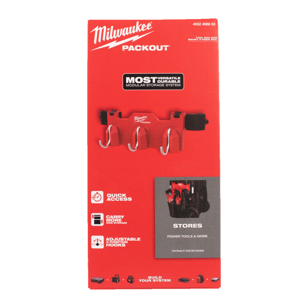 Milwaukee 4932498650 - PACKOUT 3 ganci laterali