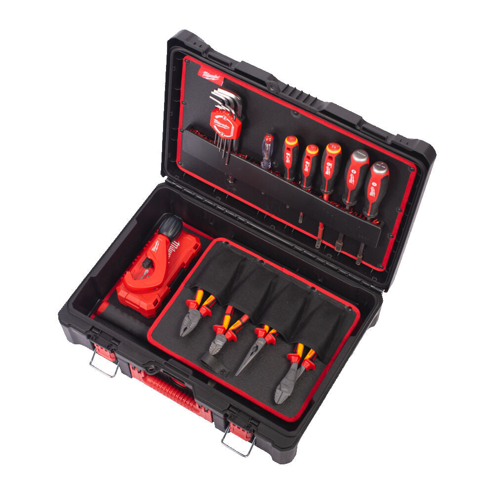 Milwaukee 4932499467 - Valigetta attrezzi Packout per idraulici completa di 74 utensili 