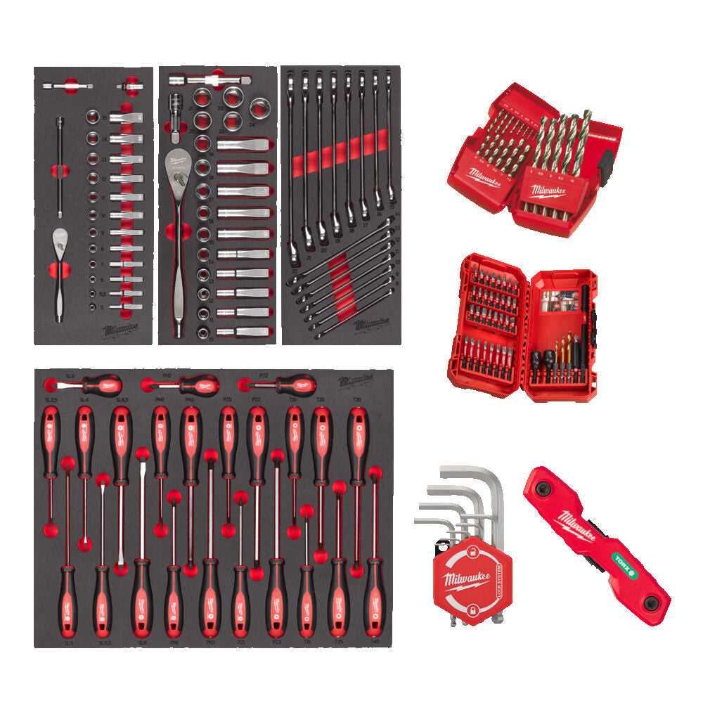 Milwaukee 4932499473 - Assortimento 171 pezzi in termoformati morbidi 
