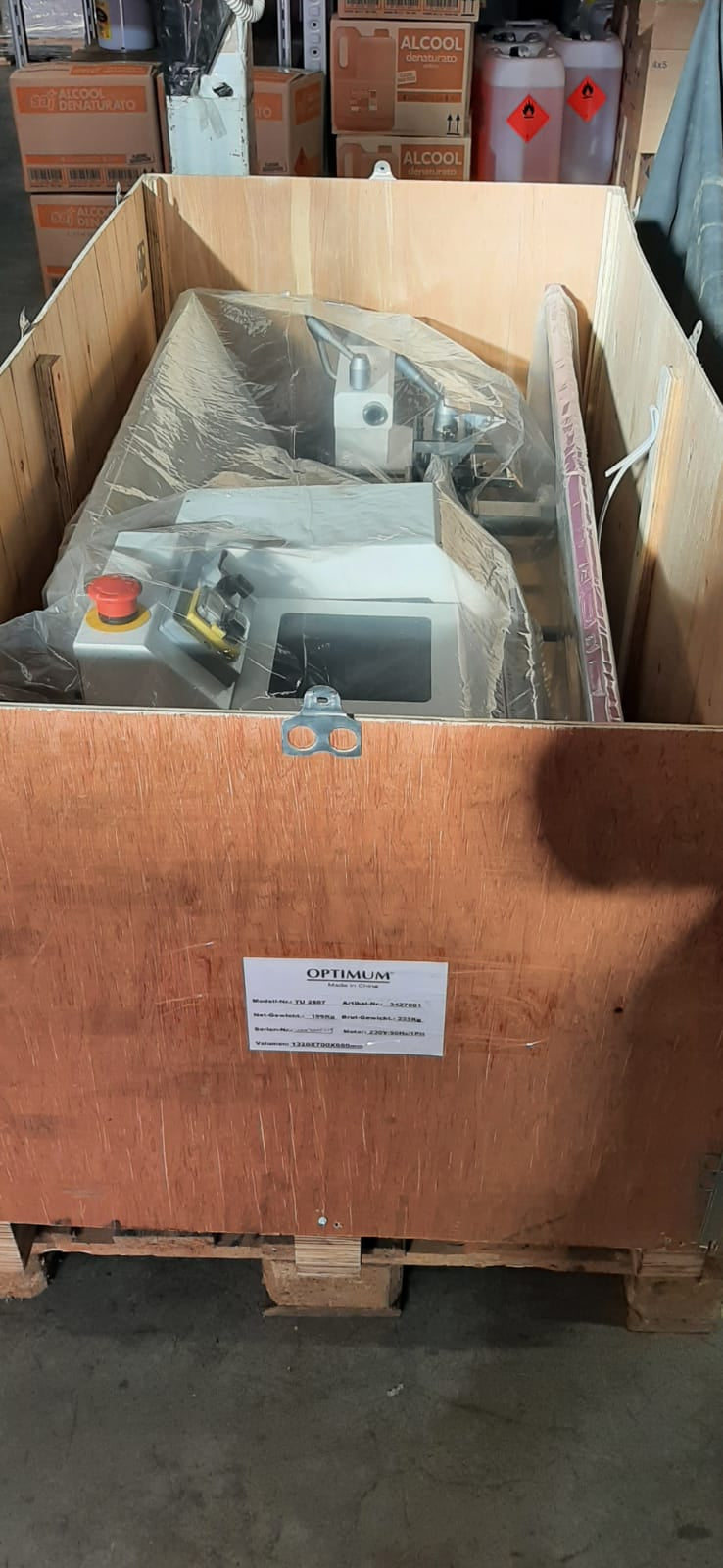 Optimum TU 2807- 230V - Tornio parallelo con scatola ad ingranaggi di avanzamento