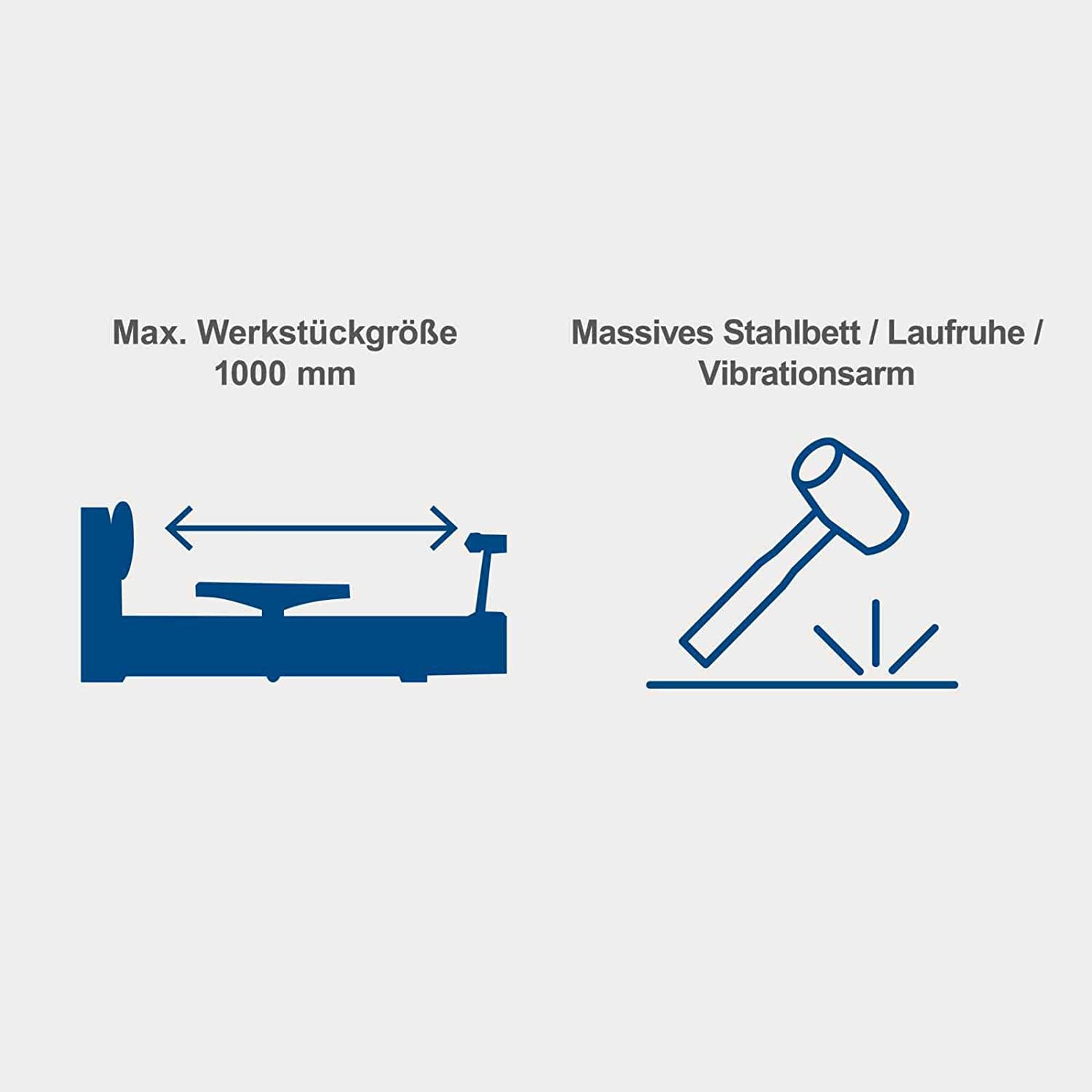 Scheppach DM1100T - Tornio per legno - 400W - 4 velocità